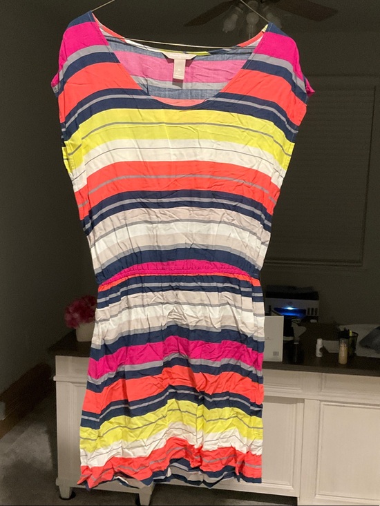 Banana Republic Dresses & Skirts - Bright Multicolor Striped Summer Dress